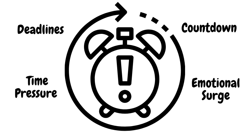 o overcome procrastination, harness the power of deadlines—time pressure triggers a countdown that fuels an emotional surge, often unlocking last-minute productivity.
